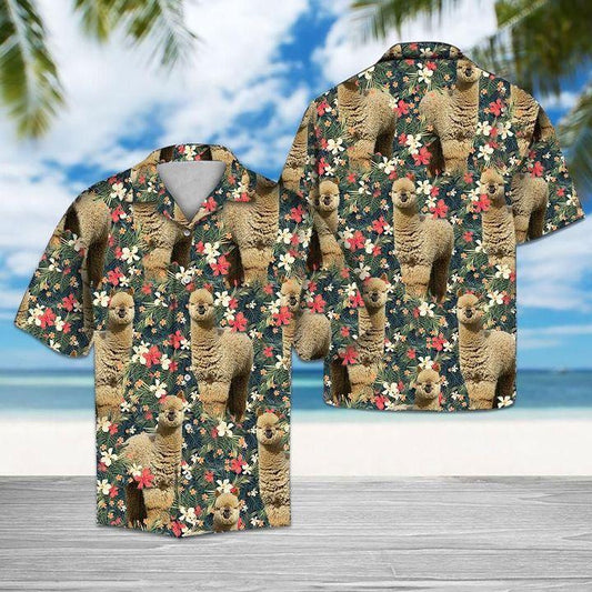 Alpaca Tropical Hawaiian Shirt 131