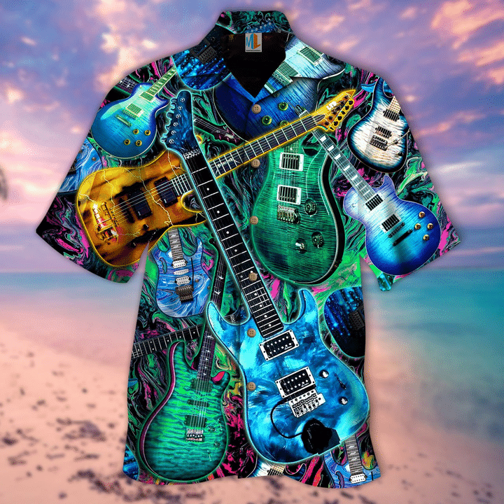 Music Is What Feelings Sound Like Guitar Hawaiian Shirt | For Men & Women | Adult | HW3063