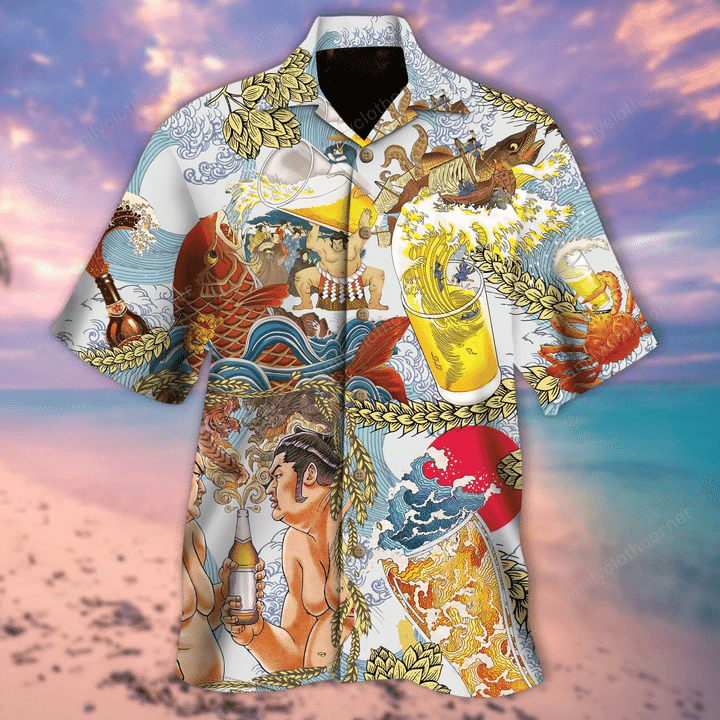 Wavy Beer Life Hawaiian Shirt | For Men & Women | Adult | HW3973