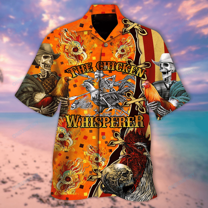 Skull Hot Chilli Chicken Hawaiian Shirt | For Men & Women | Adult | HW6182