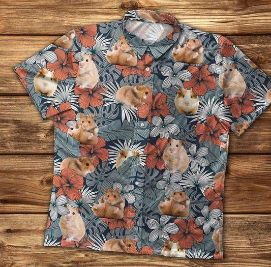 Hamster Button Up Hawaiian Shirts Shirt