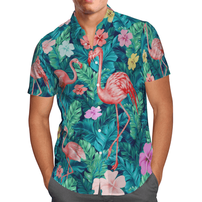 Flamingo Hawaii Shirt Unique Beach Hawaiian