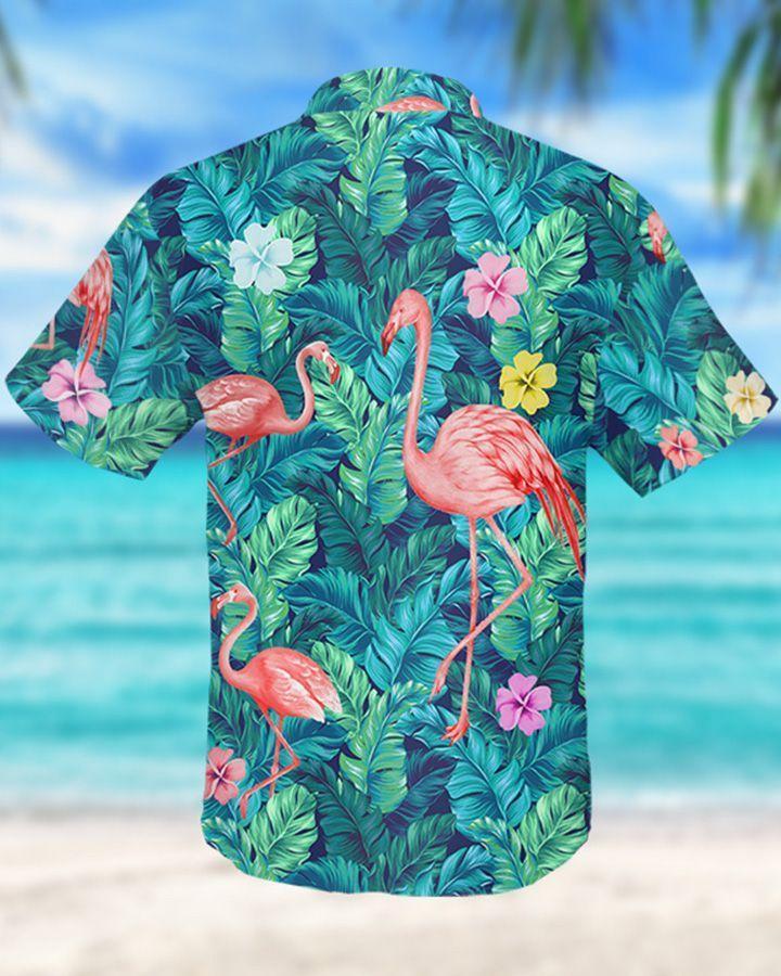 Flamingo Hawaii Shirt Unique Beach Hawaiian