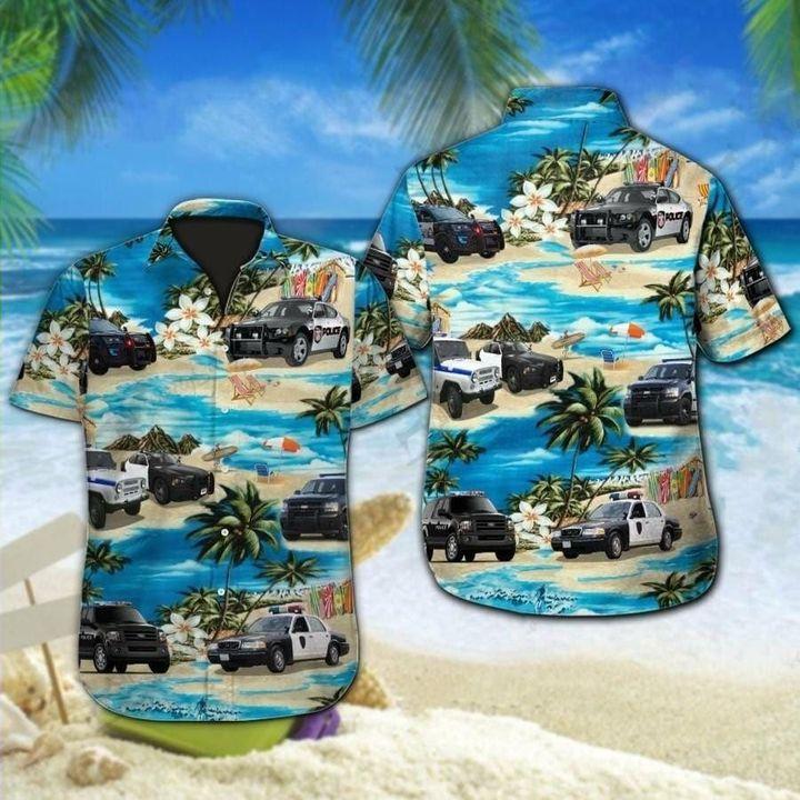 Police Cars Tropical Hawaiian Shirt | For Men & Women | Adult | HW4581