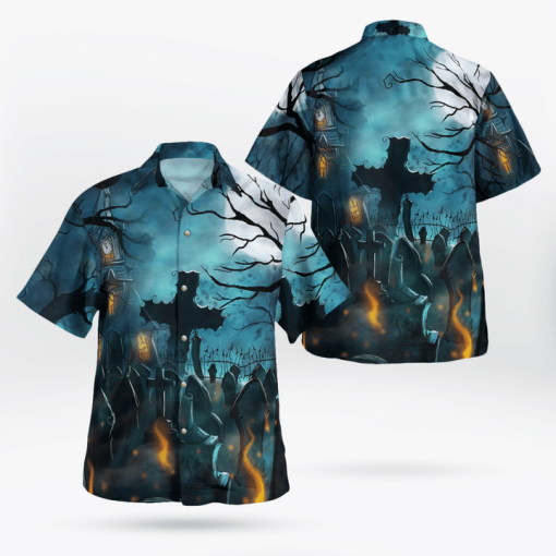 Scary Night Ghost Halloween Hawaiian Shirt | For Men & Women | Adult | HW8884