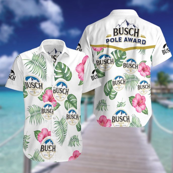 Busch Beer Pole Award Hawaiian Shirt