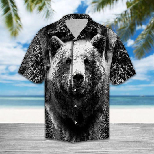 Wild Bear Grey Amazing Hawaiian Shirt | For Men & Women | Adult | HW5643