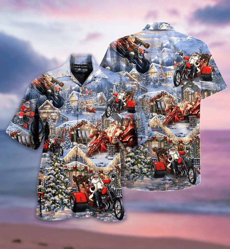 Amazing Santa Biker Hawaiian Shirt | For Men & Women | Adult | HW1747