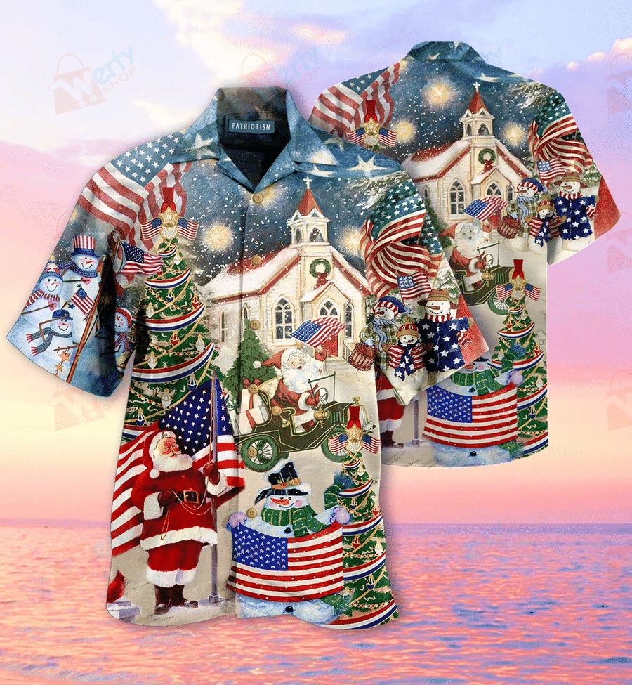 Patriotism American On Christmas Hawaiian Shirt | For Men & Women | Adult | HW2143