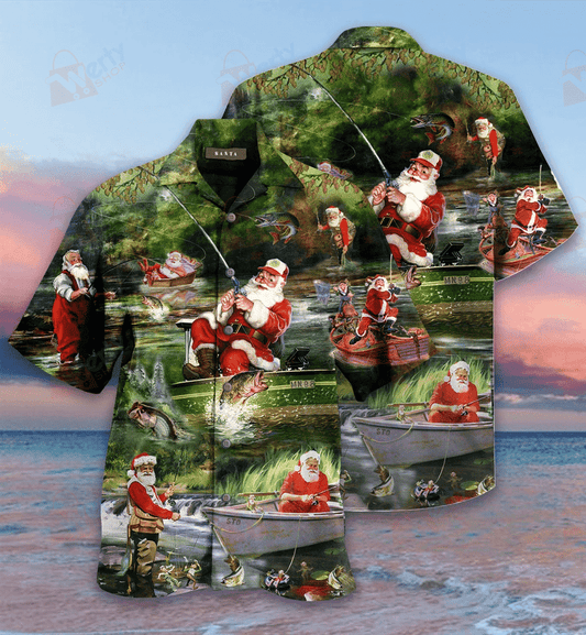 Merry Fishmas And A Happy New Reel Christmas Hawaiian Shirt | For Men & Women | Adult | HW2145