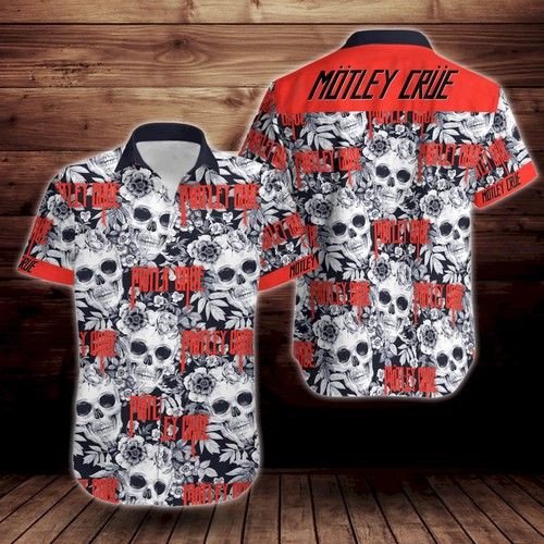 Motley Crue skull Band All Over Printed Hawaiian Shirt