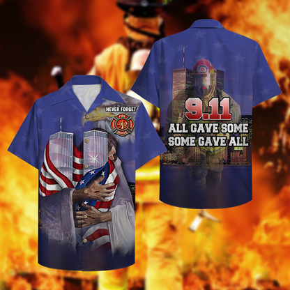 Firefighter Memorial 911 All Gave Some Hawaii Shirt Hawaiian