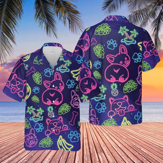 Corgi Beautiful Tropical Light Hawaiian Shirt