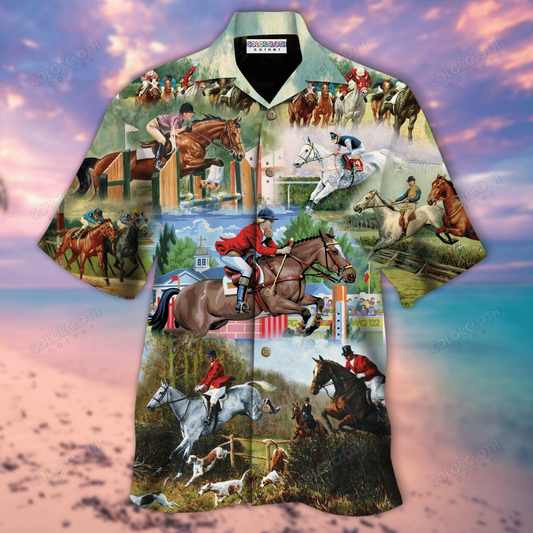 Riding Horse Hawaiian Shirt | For Men & Women | Adult | HW5334