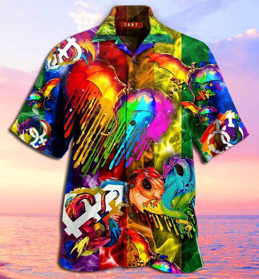 Amazing Colorful LGBT Pride Hawaiian Shirt | For Men & Women | Adult | HW2293