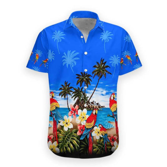  3D Parrot Hawaii Shirt