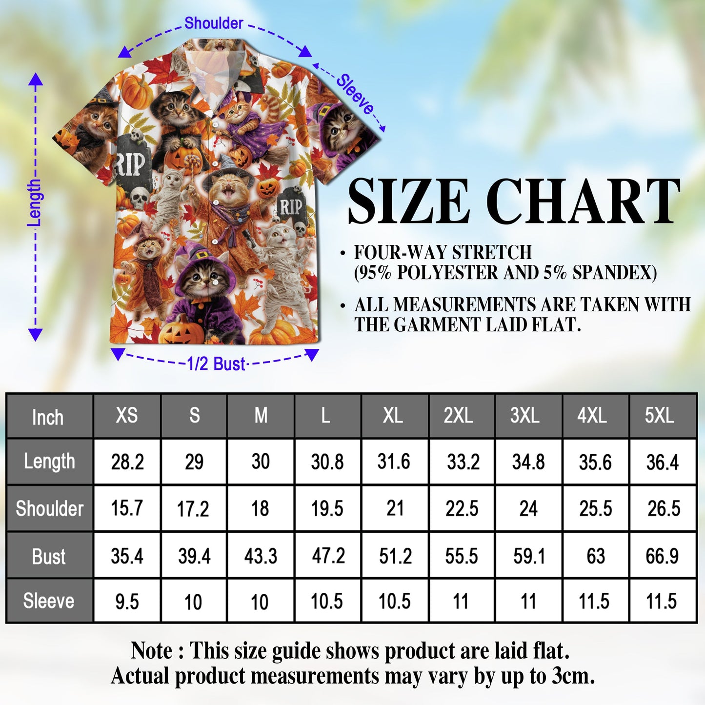 Halloween Cat Hawaiian Shirt for Men, Button Down Aloha Shirt - Azhawaiian