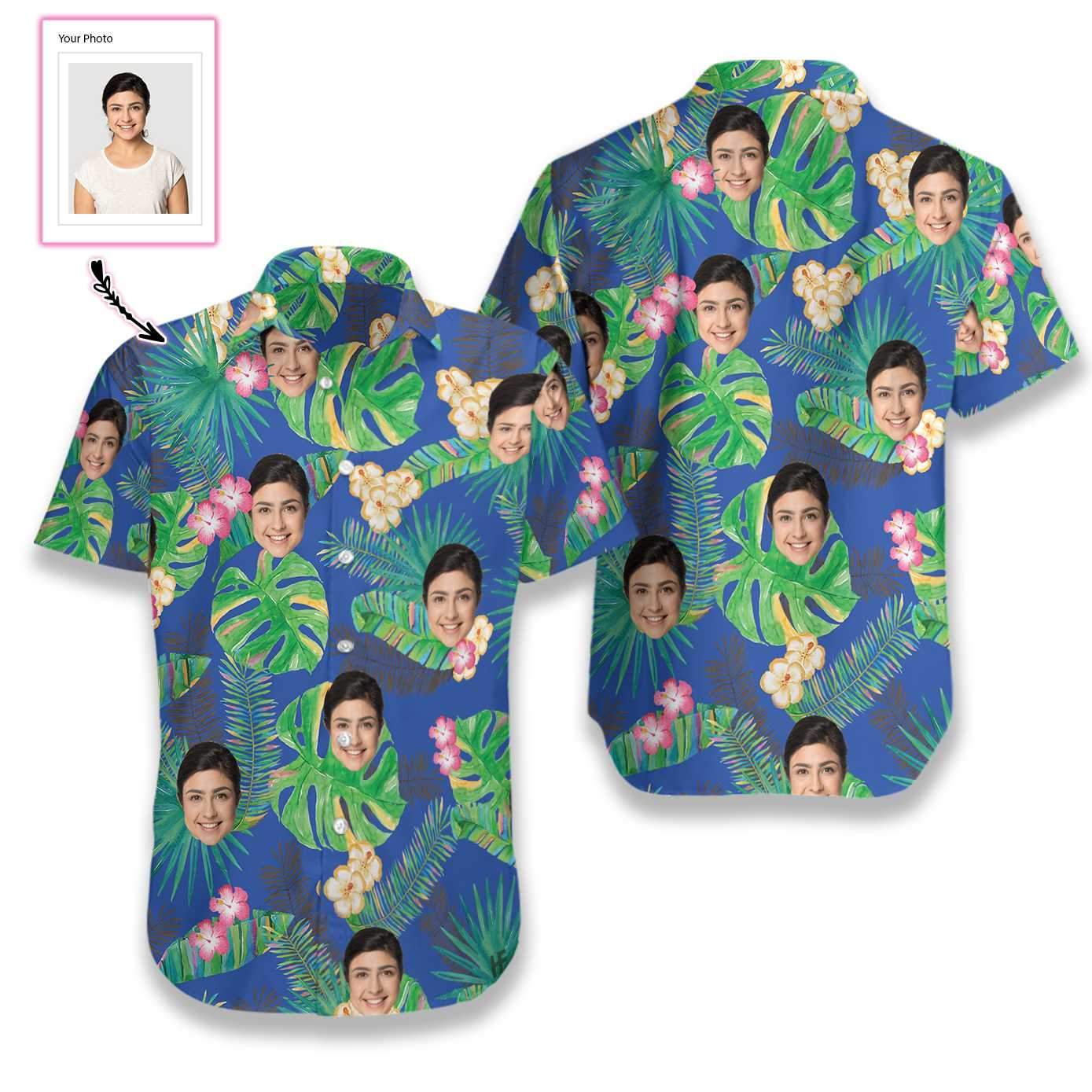 Personalized Christmas Hawaiian Aloha Shirts Custom Face 