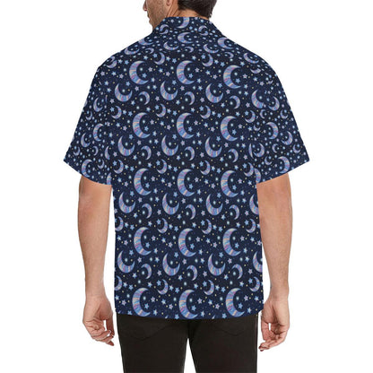 Celestial Moon Pattern Print Design Hawaiian Shirt