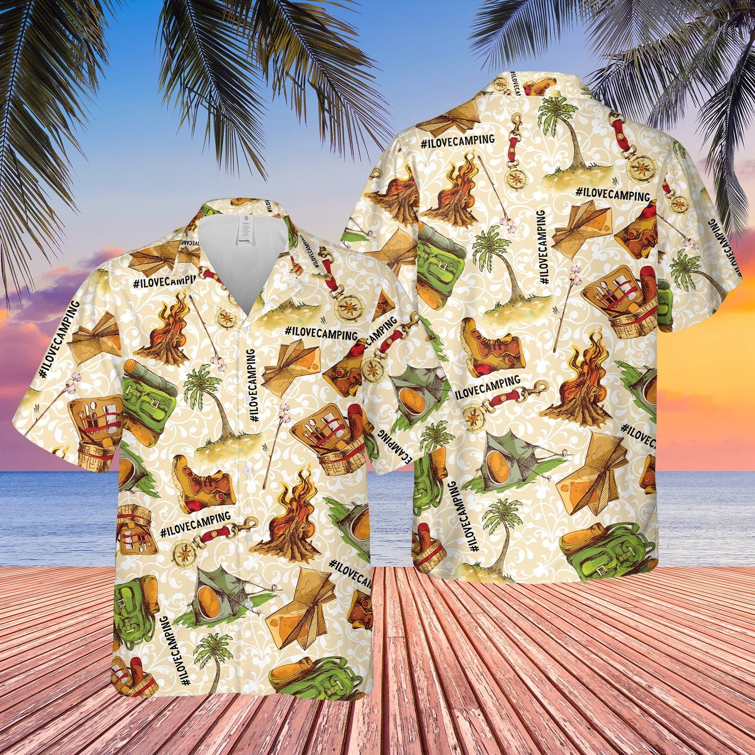 Love Camping - Hawaiian Shirt | Unique Beach Shirt Hawaiian