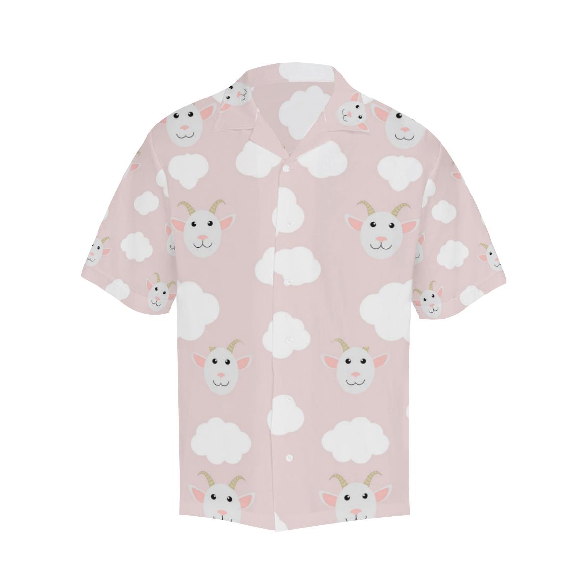 Goat Could Pink Pattern Mens All Over Print Hawaiian Shirt