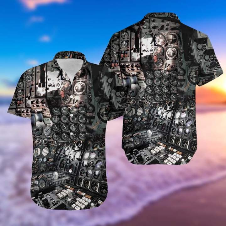 Amazing Cockpit Airplane Pilot Hawaiian Shirt