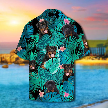 Rottweiler Hibiscus Tropical Hawaii Shirt Hac240703 Hawaiian