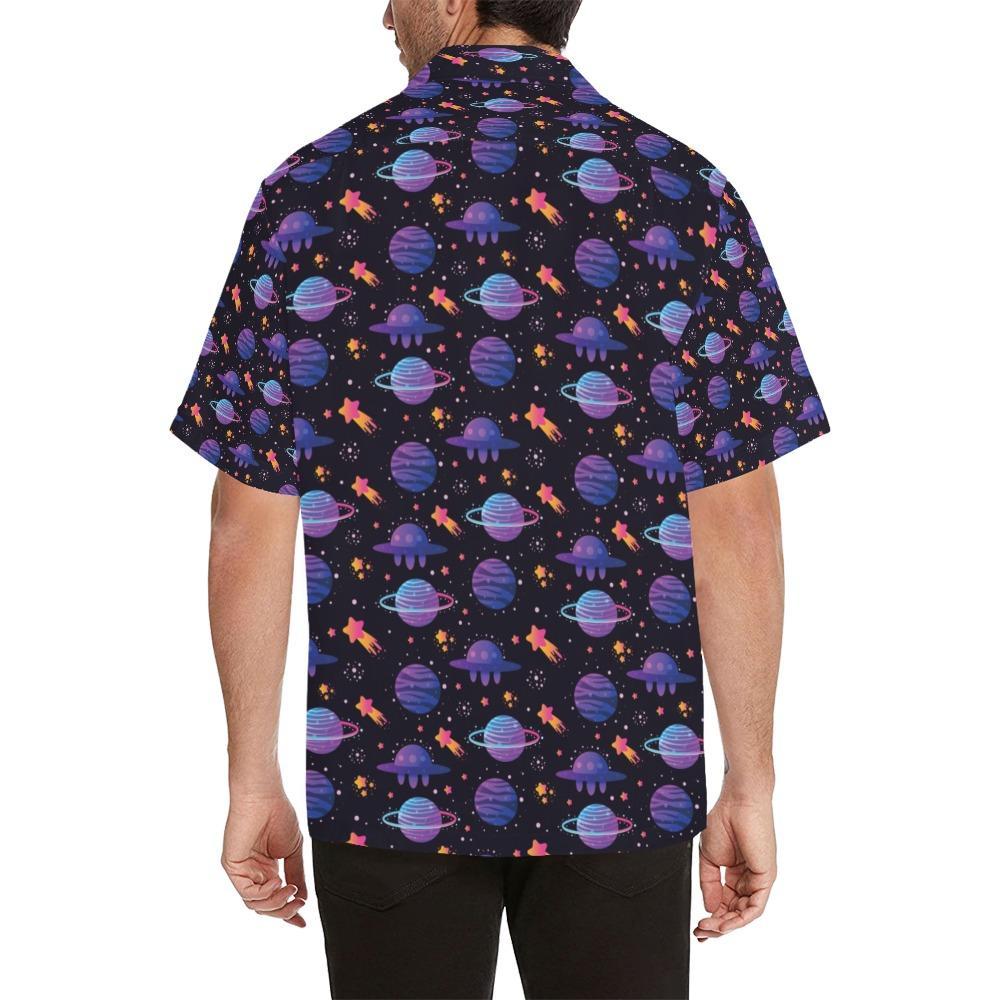 Ufo Star Galaxy Print Design Lks3 Hawaiian Shirt