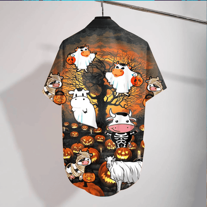 Hawaiian Aloha Shirts Cow Halloween #V