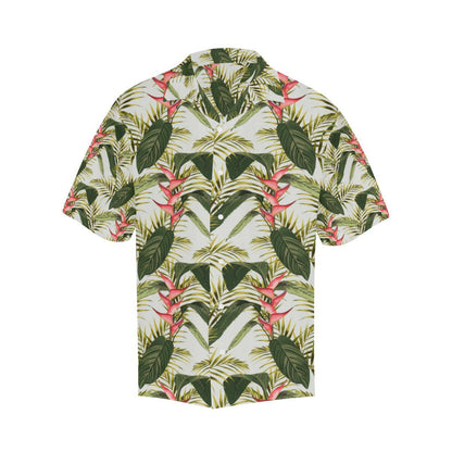 Heliconia Pattern Mens All Over Print Hawaiian Shirt
