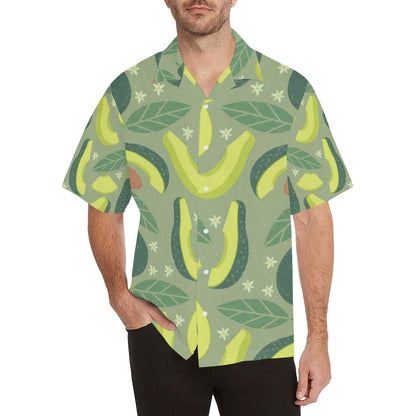 Avocado Pattern Mens All Over Print Hawaiian Shirt