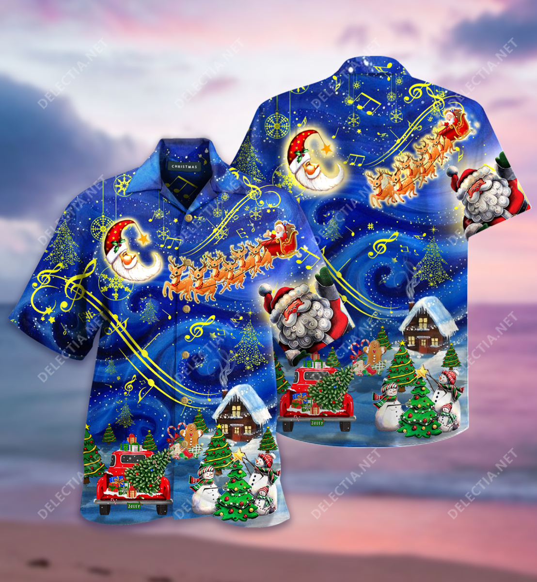 Christmas Sky Hawaiian Shirt | For Men & Women | Adult | HW1753