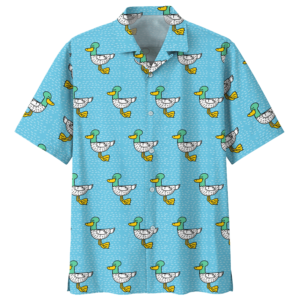 Duck  Blue High Quality Unisex Hawaiian Shirt For Men And Women Dhc17063632