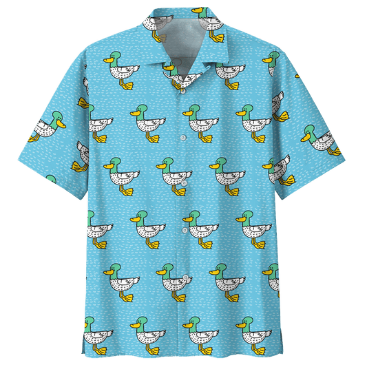 Duck  Blue High Quality Unisex Hawaiian Shirt For Men And Women Dhc17063632