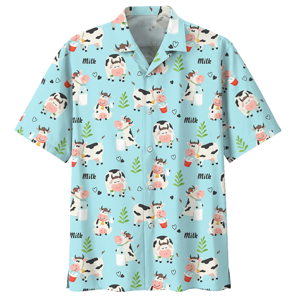 Cow  Blue Awesome Design Unisex Hawaiian Shirt For Men And Women Dhc17063755