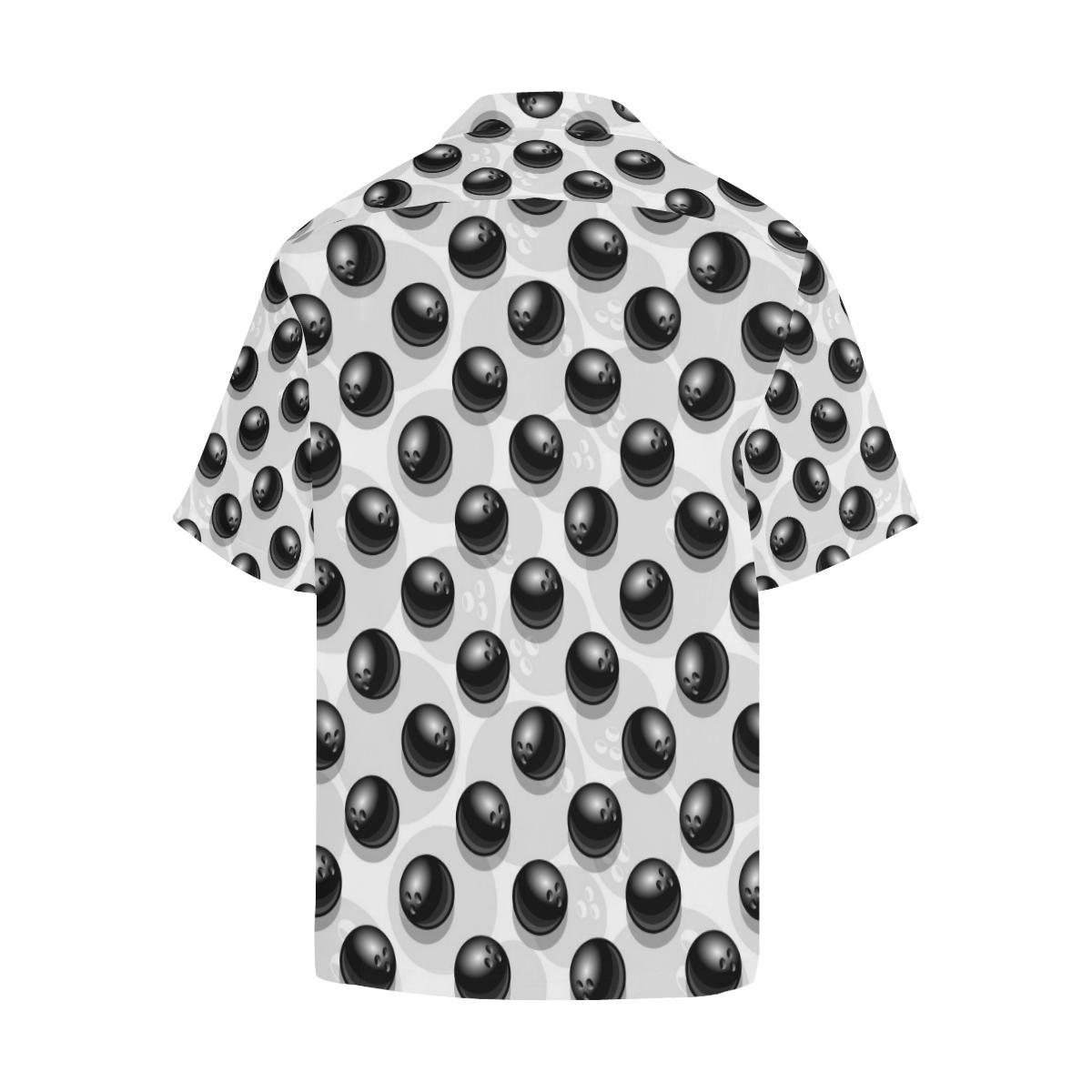 Bowling Ball Pattern Mens All Over Print Hawaiian Shirt