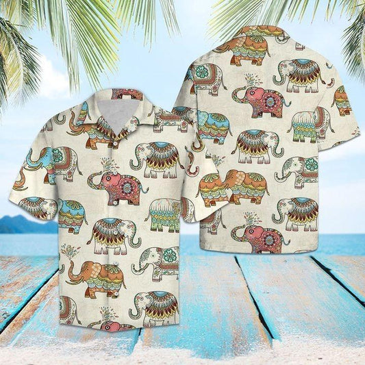 Mandala Elephants Hawaiian Shirt | For Men & Women | Adult | HW1378