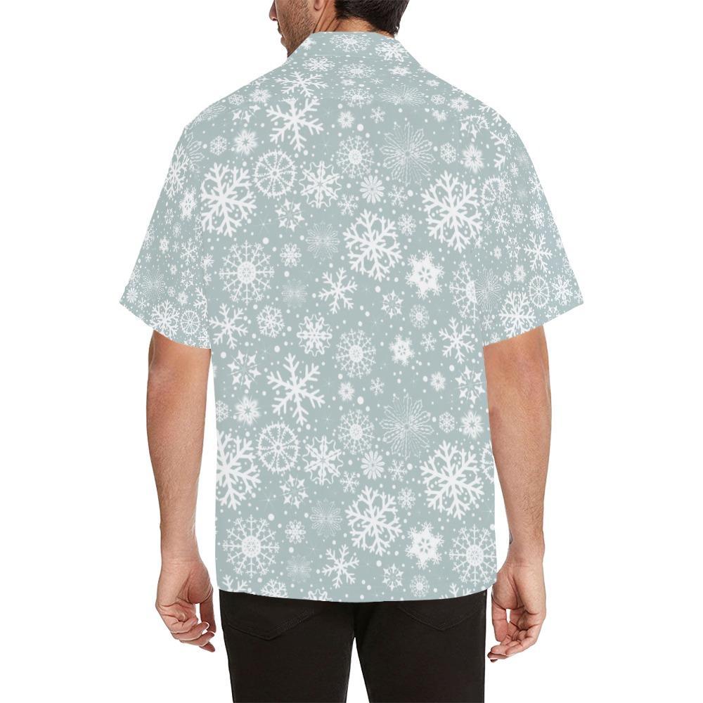 Snowflake Print Design Hawaiian Shirt