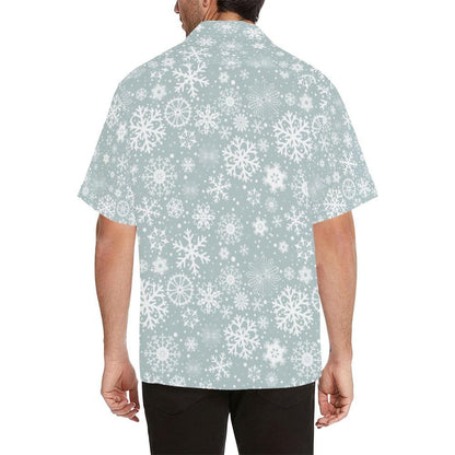 Snowflake Print Design Hawaiian Shirt