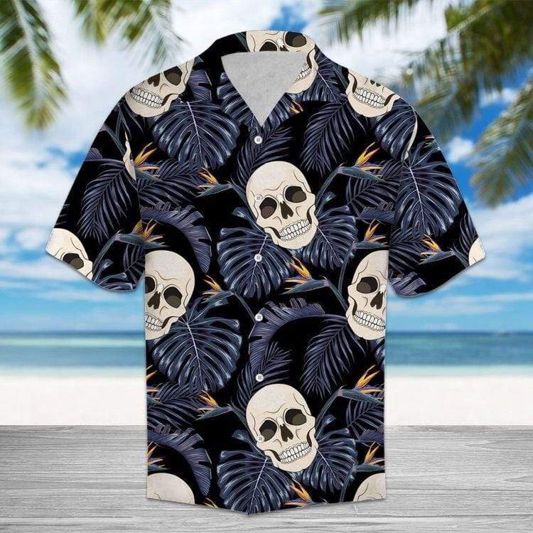 Skull Tropical Hawaiian Aloha Shirts #V