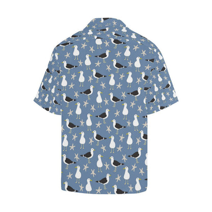 Seagull Pattern Print Design 01 Mens All Over Hawaiian Shirt