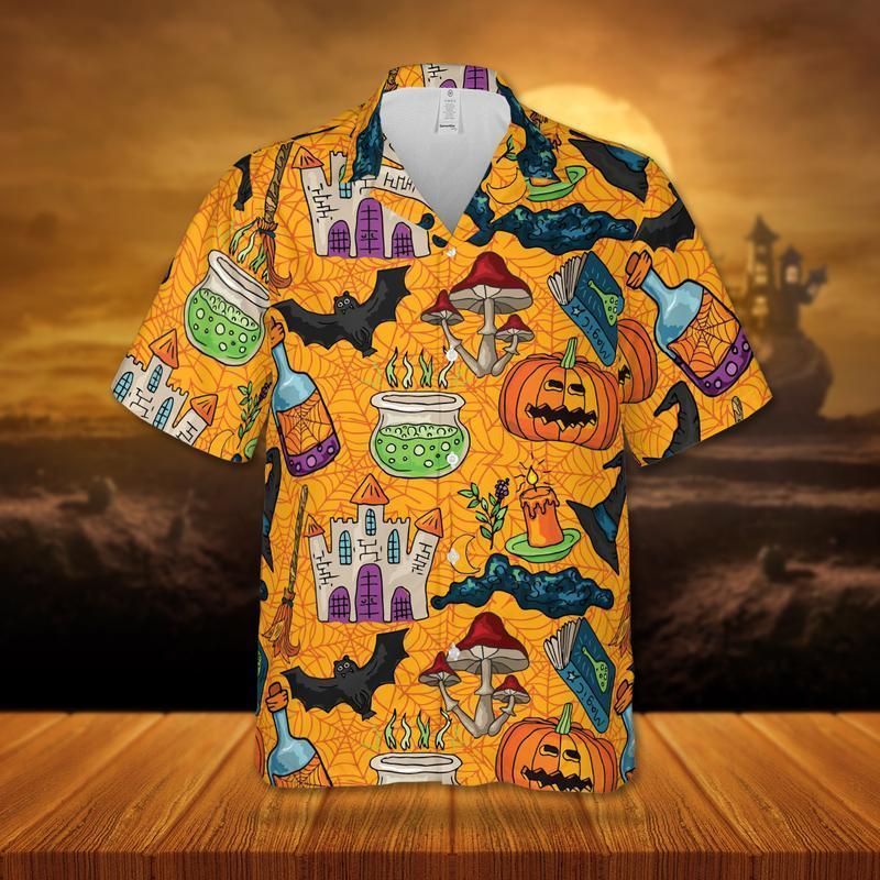 The Witch's Castle Halloween Hawaiian Shirt | For Men & Women | Adult | HW9237