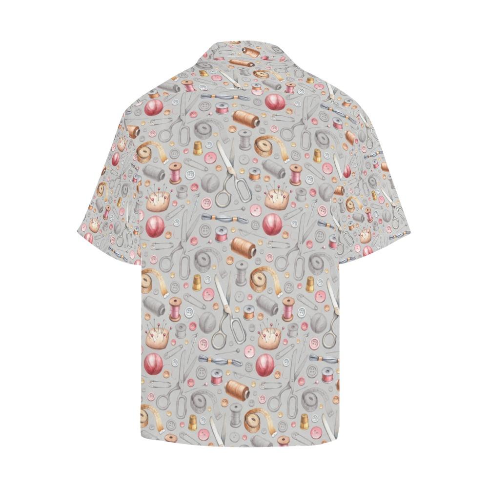 Sewing Equipment Print Design Hawaiian Shirt