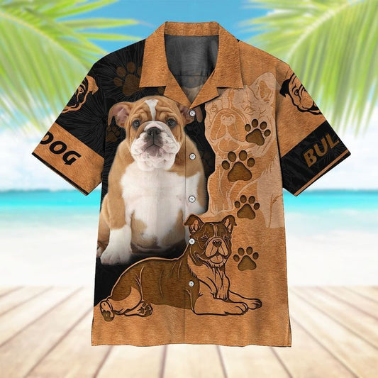 Bulldog   Tan High Quality Unisex Hawaiian Shirt For Men And Women Dhc17064034