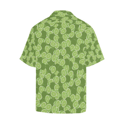 Lime Pattern Background Mens All Over Print Hawaiian Shirt