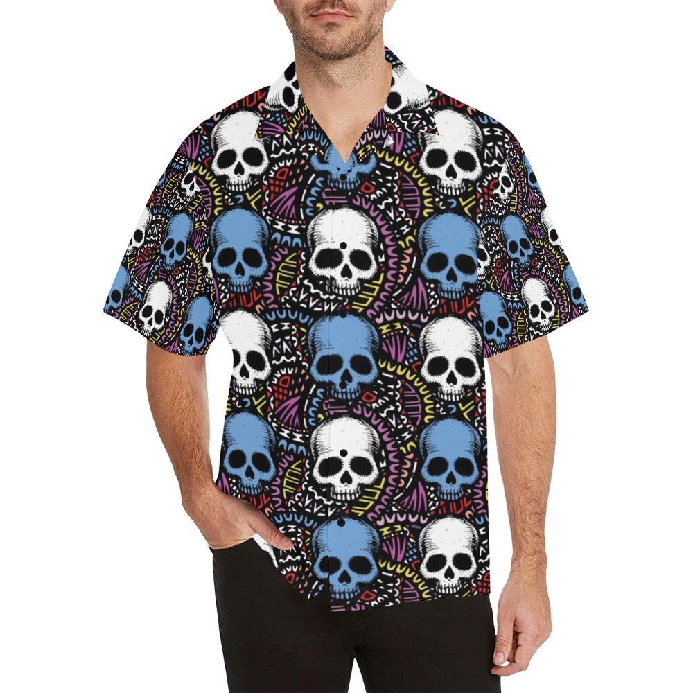 Skull Print Design Hawaiian Shirt