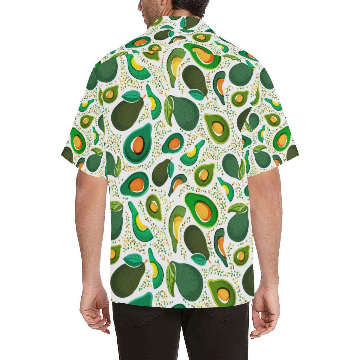Avocado Design Pattern Mens All Over Print Hawaiian Shirt