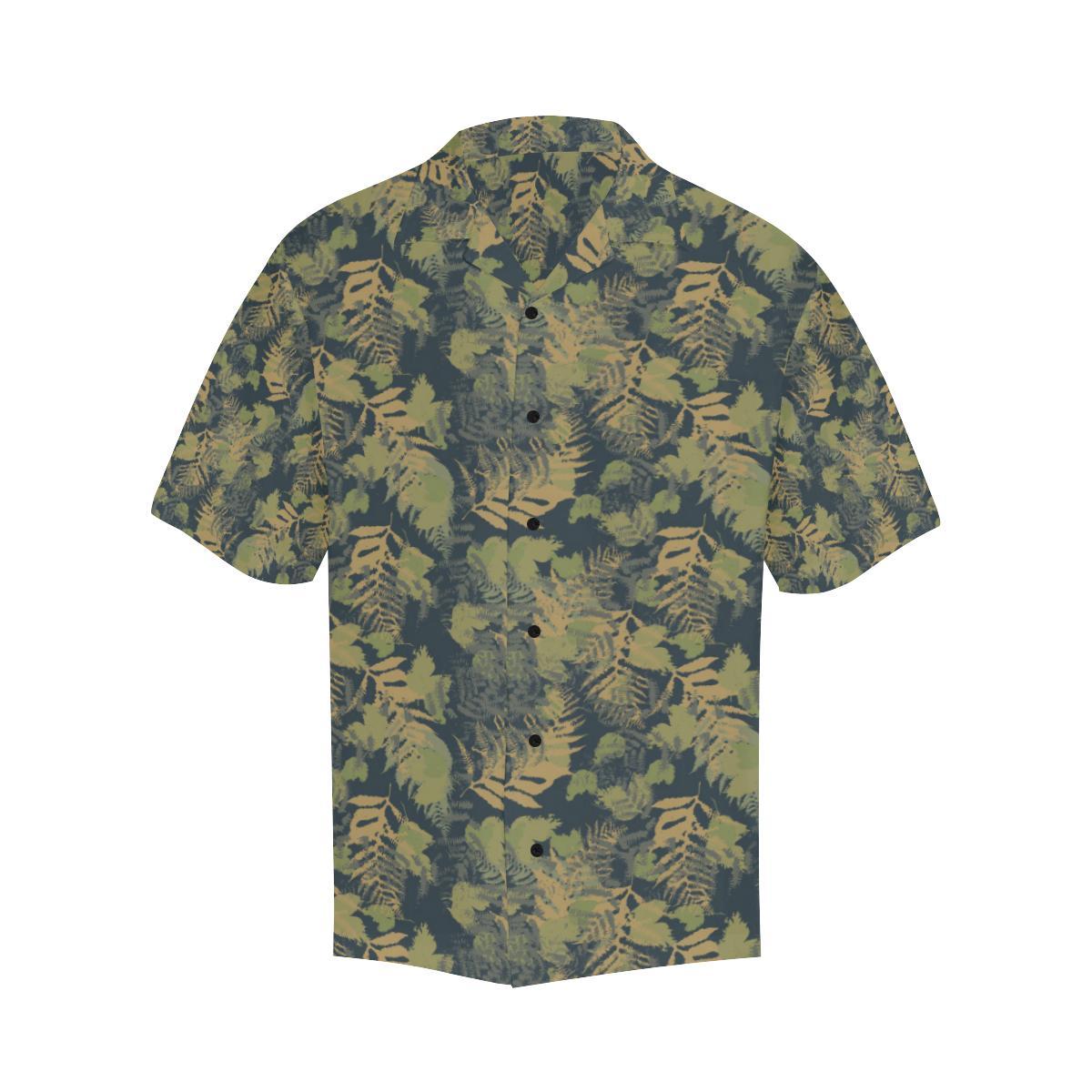 Camouflage Tropical Pattern Print Design Hawaiian Shirt