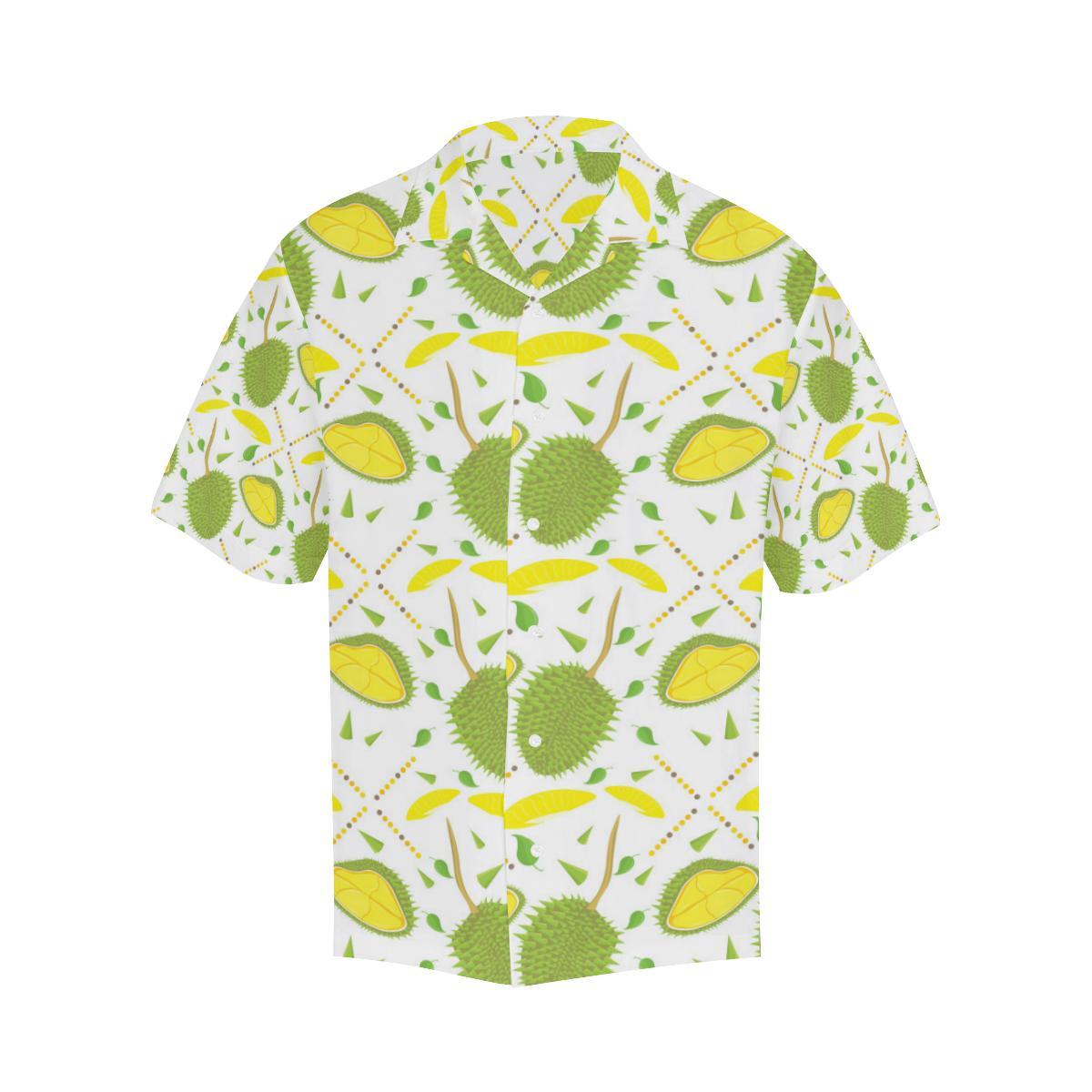 Durian Pattern Background Mens All Over Print Hawaiian Shirt