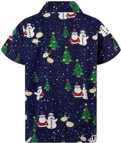 Funky Santa And Snowman Christmas Hawaiian Shirt | For Men & Women | Adult | HW1763